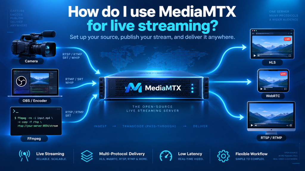 How do I use MediaMTX for live streaming?
